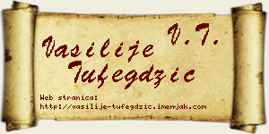 Vasilije Tufegdžić vizit kartica